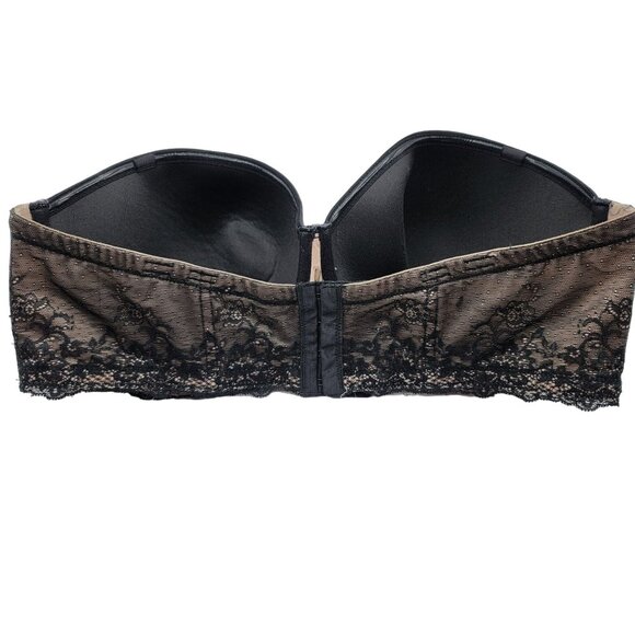 Torrid Multiway Bra Black 42DD Padded Lace Wings Strapless Underwire No Strap - Picture 3 of 7